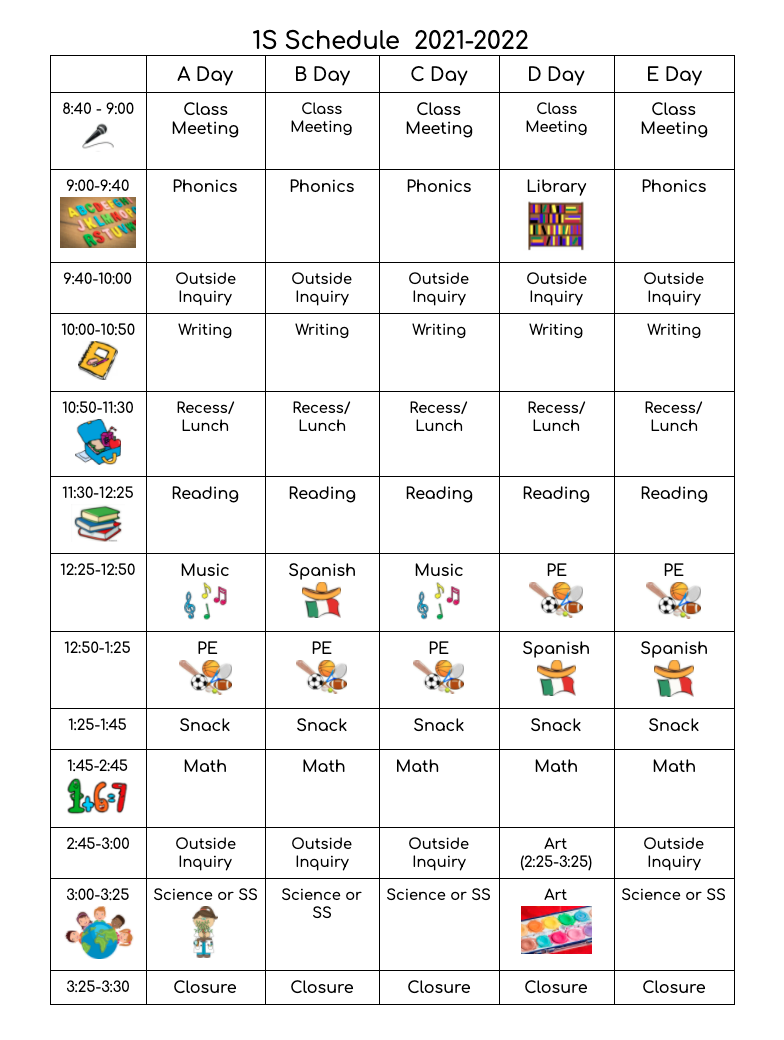 Daily Schedule